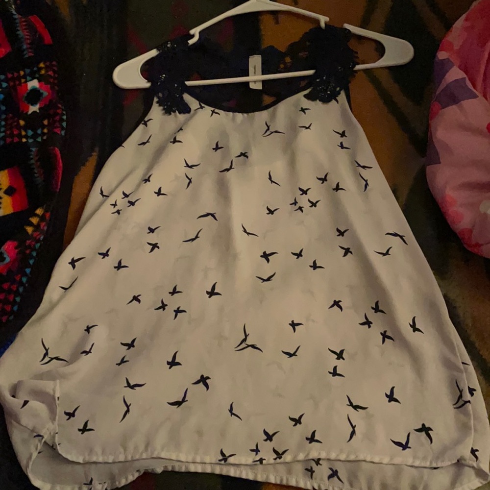 White butterfly blouse